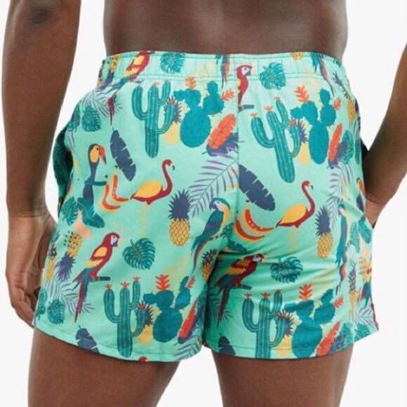 EUBI SWIM TRUNKS TROPICAL BIRD PRINT - Picture 11 of 12